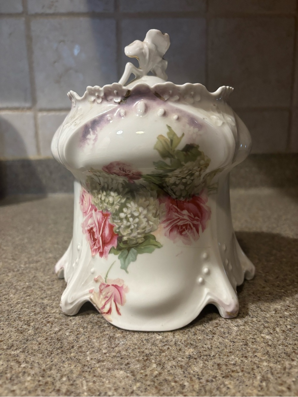 Antique R.S. Prussia Lidden Porcelain Jar